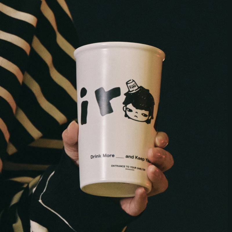 Hirono ร้านสะดวกซื้อ Comic Series-Paper Cup ถ้วยเซรามิค (สีขาว)