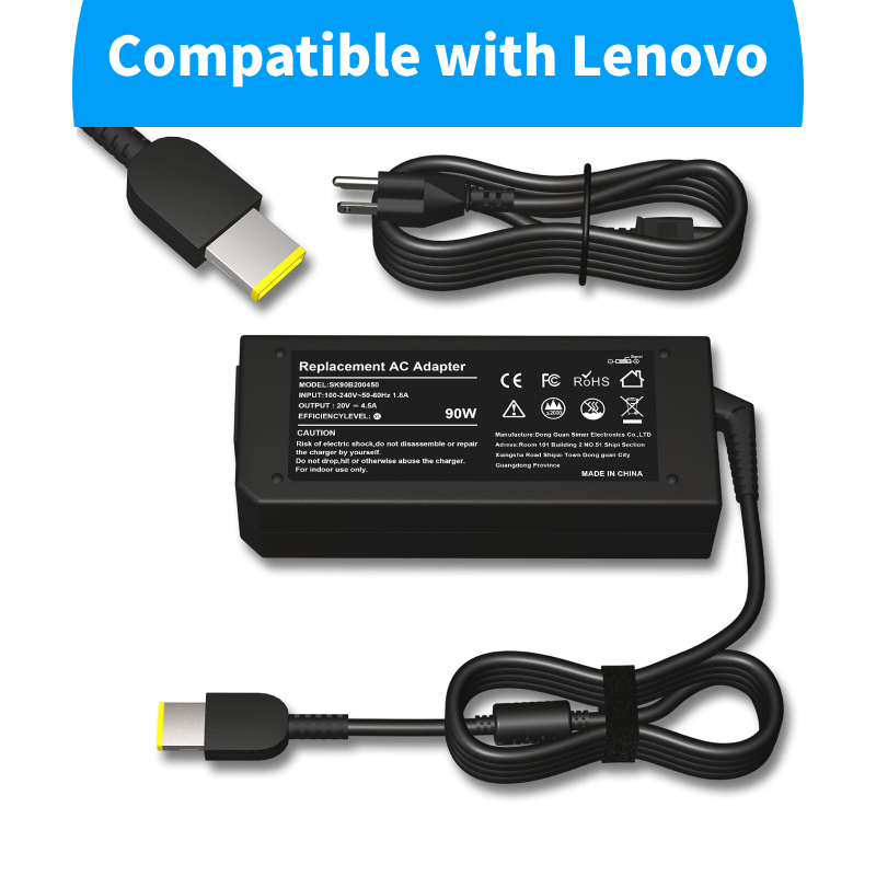 อะแดปเตอร์ AC 90W 20V 4.5A ที่ชาร์จแล็ปท็อปสําหรับ Lenovo ThinkPad X1 Carbon T440 E431 G410 45N0237 