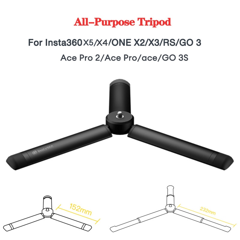 【🇹🇭 กรุงเทพฯ】ขาตั้งกล้องอเนกประสงค์ Insta360 ดั้งเดิมพร้อมเมาท์มาตรฐาน 1/4 เหมาะสําหรับ X5/X4/ACE PRO/GO3, X3, ONE RS, ONE X2