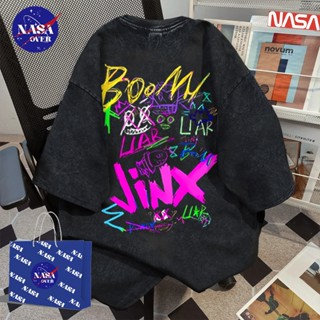 NASA✨สไตล์เกาหลีแฟชั่น✨เสื้อเชิ้ตโอเวอร์ไซส์สไตล์อเมริกันสุด…