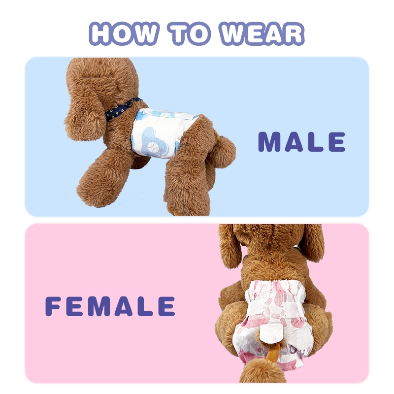 ซื้อ 1 แถม 1 ฟรี แพมเพิสหมาโอบิสุนัขตัวผู้ผ้าอ้อมสุนัขผ้าอ้อมสุนัขชายและหญิง แก้ปัญหาขี้สุนัขและประจำเดือน - รูปที่ 7