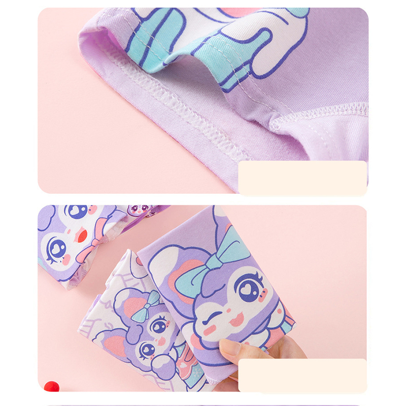 กางเกงในเด็กผู้หญิง 4 ชิ้น 7-33 กก. กางเกงในเด็กหญิง น่ารัก ผ้าฝ้ายแท้ สําหรับเด็กผู้หญิงและนักเรียน - รูปที่ 6