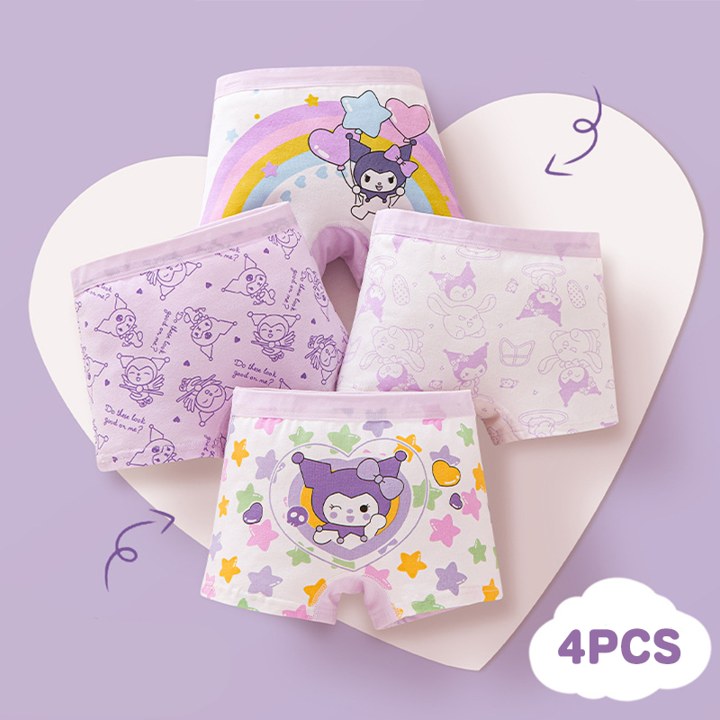 กางเกงในเด็กผู้หญิง 4 ชิ้น 7-33 กก. กางเกงในเด็กหญิง น่ารัก ผ้าฝ้ายแท้ สําหรับเด็กผู้หญิงและนักเรียน - รูปที่ 7