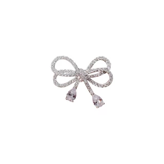 เข็มกลัดโบว์ Pin Bouquet Rhinestone ผ้าพันคอตกแต่งพวงหรีดผ้าเข็มกลัด Pins สําหรับผู้หญิงสาว