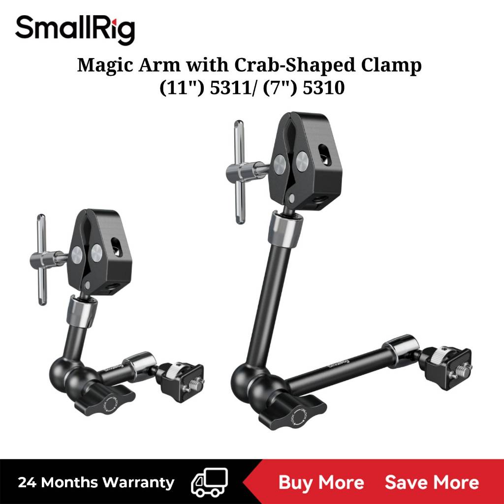 SmallRig Magic Arm พร้อมแคลมป์รูปปู (11") #5311,(7") #5310
