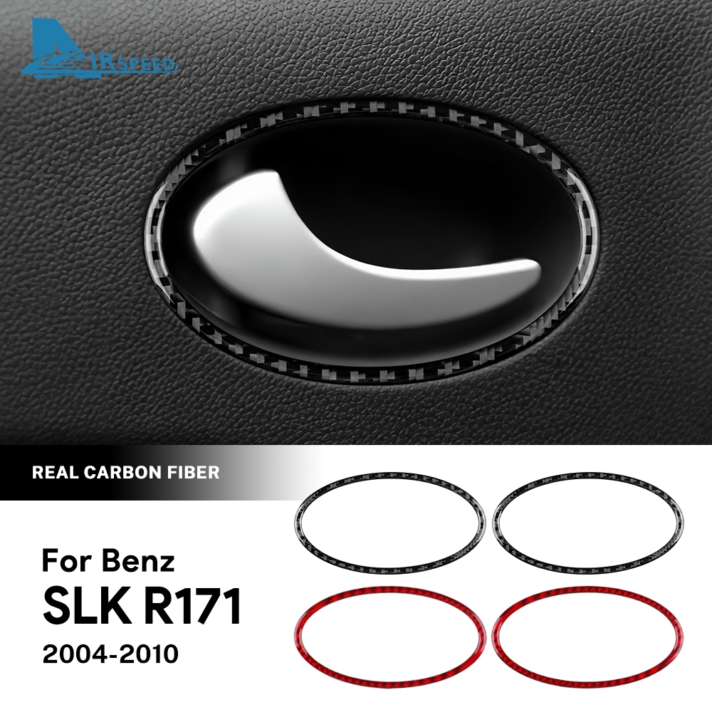 AIRSPEED คาร์บอนไฟเบอร์สําหรับ Benz SLK R171 2004-2010 รถประตูกรอบตกแต่งสติกเกอร์อุปกรณ์ตกแต่งภายใน