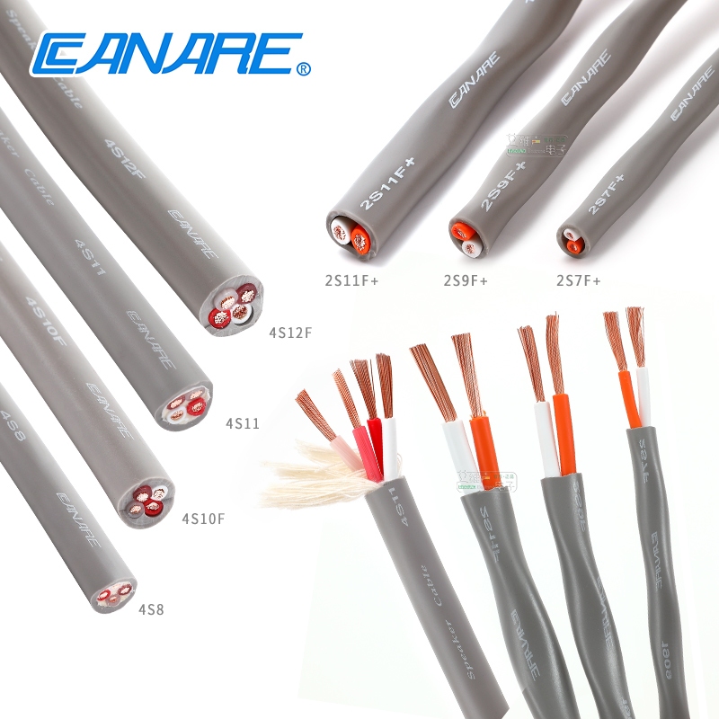 CANARE 2 4 แกน Twisted คู่ลําโพง Sheath สายลําโพงเสียงมือถือ 2S7F 2S9F 2S11 F4S6 4S8 4S11, 2 * 2.18 