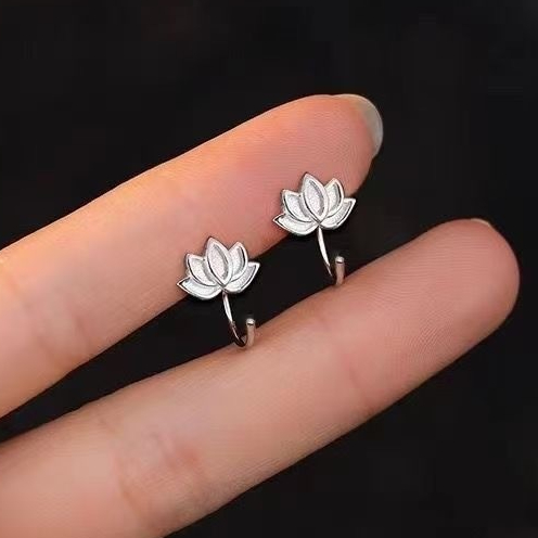 [GG] ส999 ต่างหูมุกเงินแท้หญิงขนาดเล็กที่เรียบง่ายต่างหูตะขอป้องกันอาการแพ้