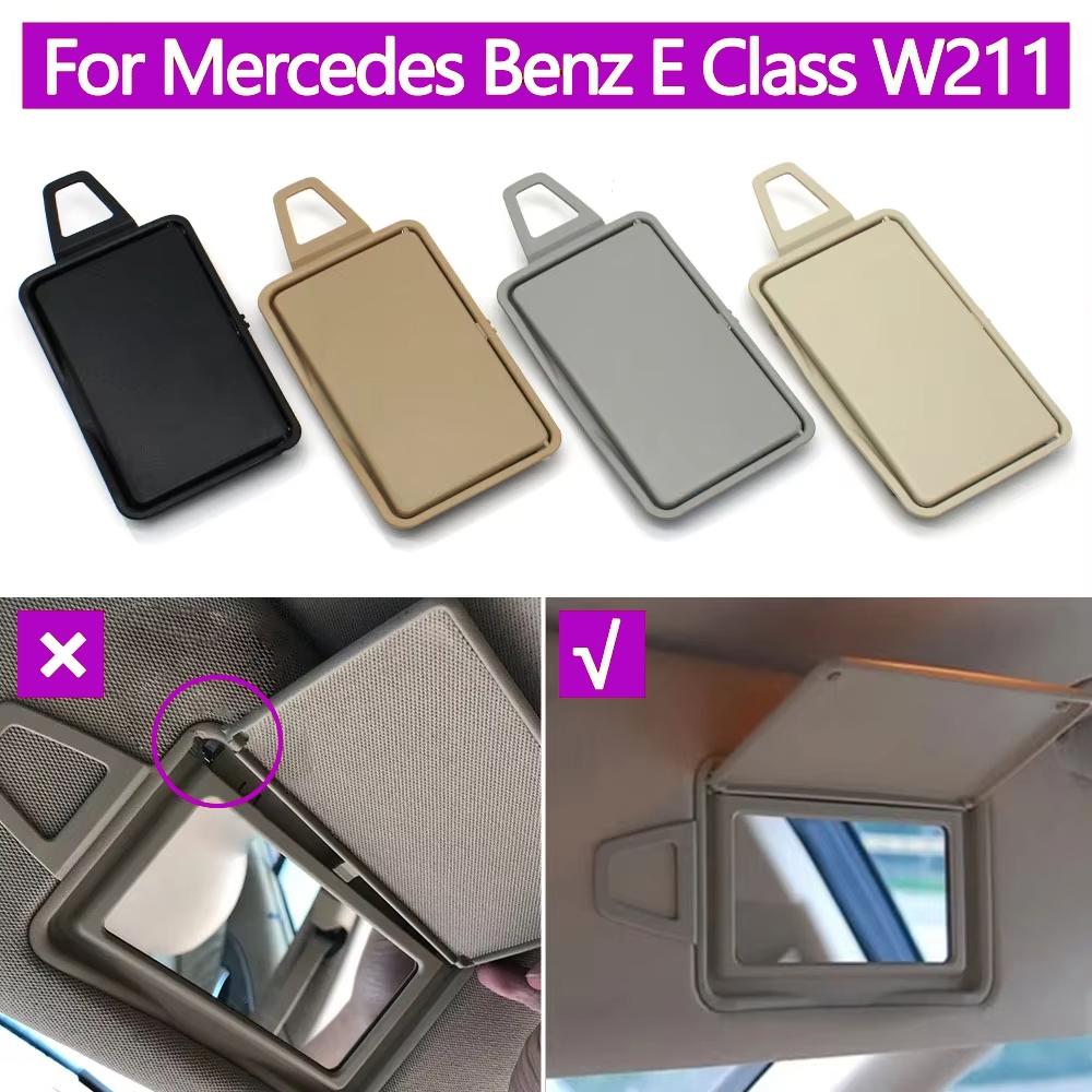 สําหรับ Mercedes Benz E Class W211 ภายในรถ Sun Shade Visor แต่งหน้ากระจกเครื่องสําอาง 2003-2008 E320 E350 E500 E550