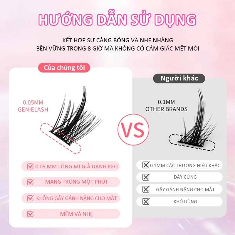 FEPO ขนตาปลอม 10 แถวที่สวมใส่สบายและมีน้ําหนัก 10 มม.-13 มม - รูปที่ 6