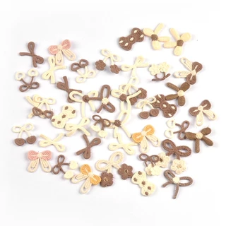 20 ชิ้นMulticolor Bowแพทช์Appliquesสําหรับเสื้อผ้าHairpins DIYอุปกรณ์เสริมเย็บบนอุปกรณ์Handmade Party Decor CP4185