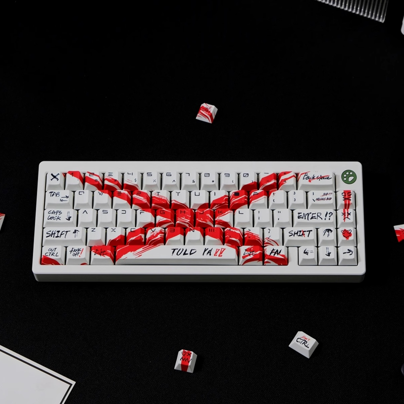 Keycap เฉพาะObjection Overruled Keycap 78 คีย์ PBT Dye-sub Cherry Profile สําหรับ Cherry MX Switch ค