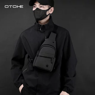 OTOHE กระเป๋าคาดหน้าอกสำหรับผู้ชาย ความจุขนาดใหญ่ กระเป๋าลำลอง