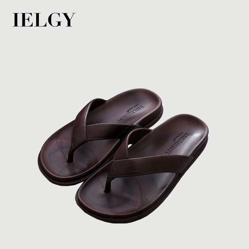 IELGY รองเท้าแตะผู้ชายฤดูร้อนรองเท้าแตะชายหาดพักผ่อนกลางแจ้ง