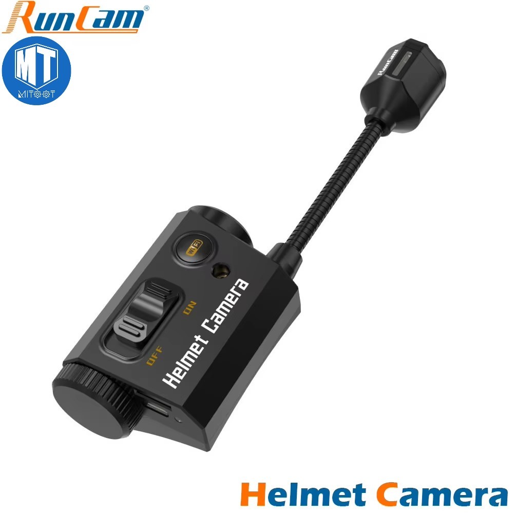 หมวกกันน็อค RunCam (Standard/4K UHD) แบตเตอรี่ยาวและ WiFi 90° ด้ามจับหมุนได้ HD Stabilized สําหรับการปั่นจักรยาน/กีฬา/Airsoft