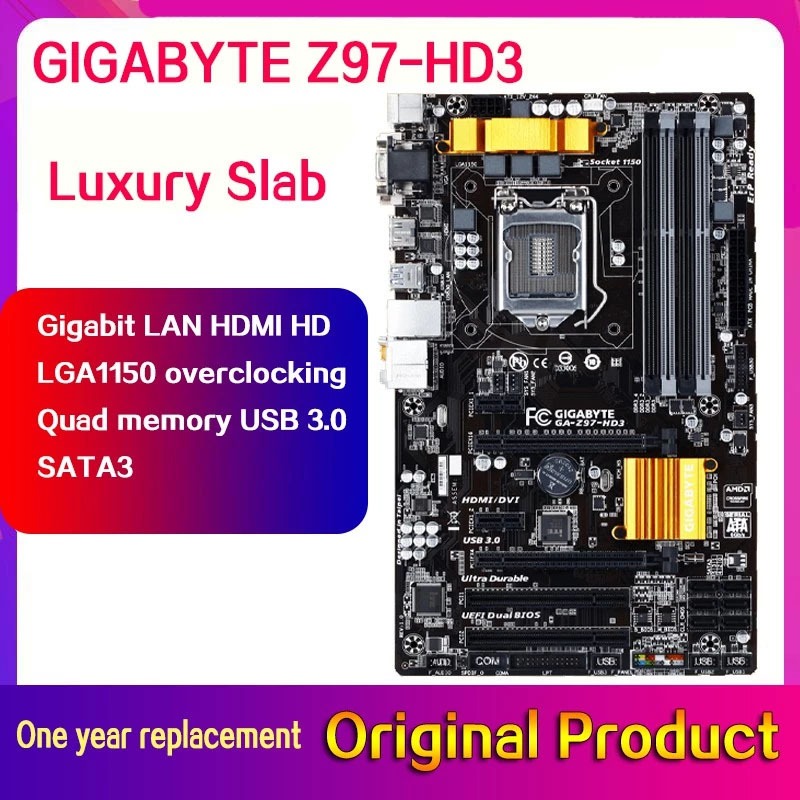 มือสองGigabyte Z97-HD3 B85-HD3-A Z87P-D3 B85-PRO GAMER B85M-hd3 D3V-A H97-HD3 H97-PRO เสียงเมจิกเมนบ