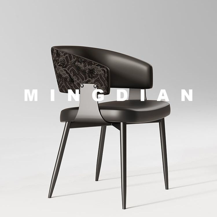 ฝอซาน อิตาลีมินิมอลเก้าอี้รับประทานอาหารออกแบบเก้าอี้ที่ทันสมัยเรียบง่ายในครัวเรือนกลับเก้าอี้แสงหรูหราโต๊ะรับประทานอาหารเก้าอี้โรง