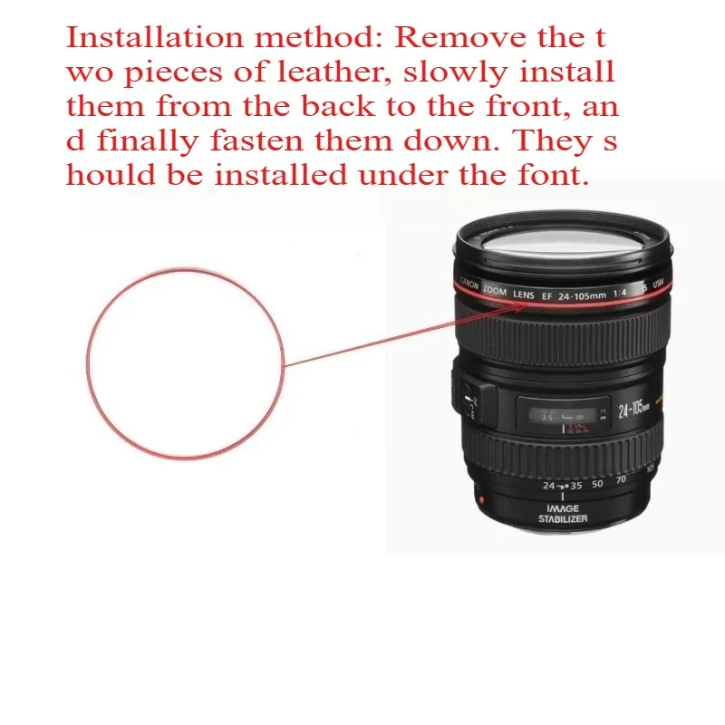 1pcs ใหม่สีแดงเลนส์แหวนสีแดงวงกลมแหวนสําหรับ Canon EF 24-105 มม.24-105 มม.F/4L IS USM และ F/4L II USM เลนส์อะไหล่ซ่อม