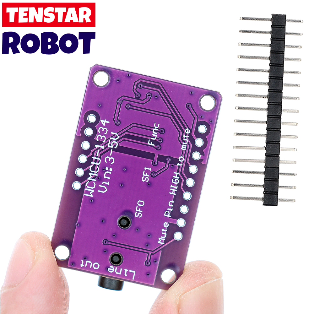 TENSTAR UDA1334A โมดูล DAC UDA1334 I2S DAC เสียงสเตอริโอถอดรหัสโมดูลบอร์ด