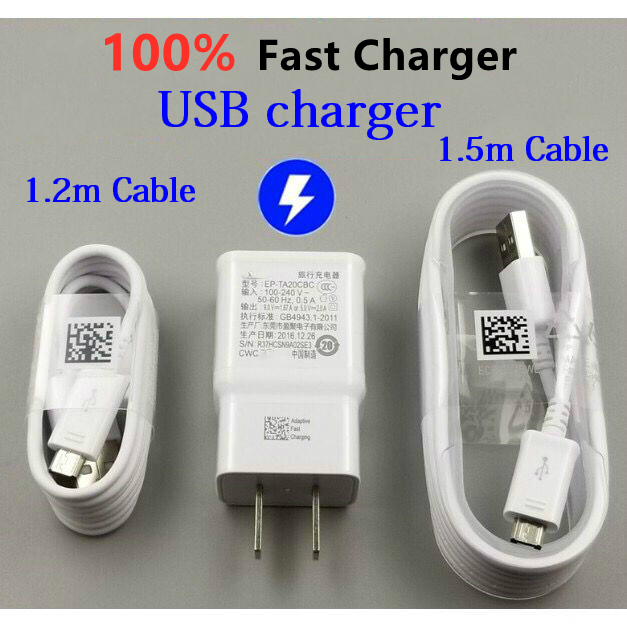 15W Fast Charger 1.2 M/1.5 M MicroสายAndroid Charger Quick ChargeสําหรับS6 S7 edge Note4 Note5 J2 J4