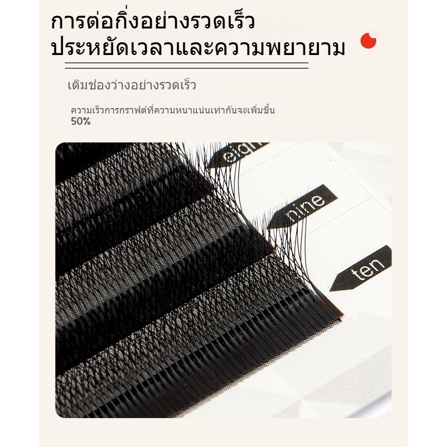 [12 แถว] 5D Five-Leaf Clover Grafted Eyelashes Super Soft Hair ไม่แห้ง 0.05/J/B/C/D ขนาดเดียว/ขนาดผสม Beauty Eyelash Shop เฉพาะ ราคา ถูกที่สุด ดีลบีเคเค แกลเลอรีภาพที่ 5