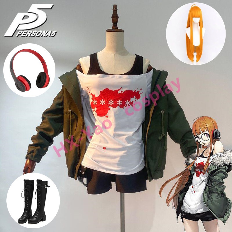 【HX-YAO】Persona 5 Navi cosplay Anime Costumes Futaba Sakura เครื่องแต่งกายเกมคอสเพลย์