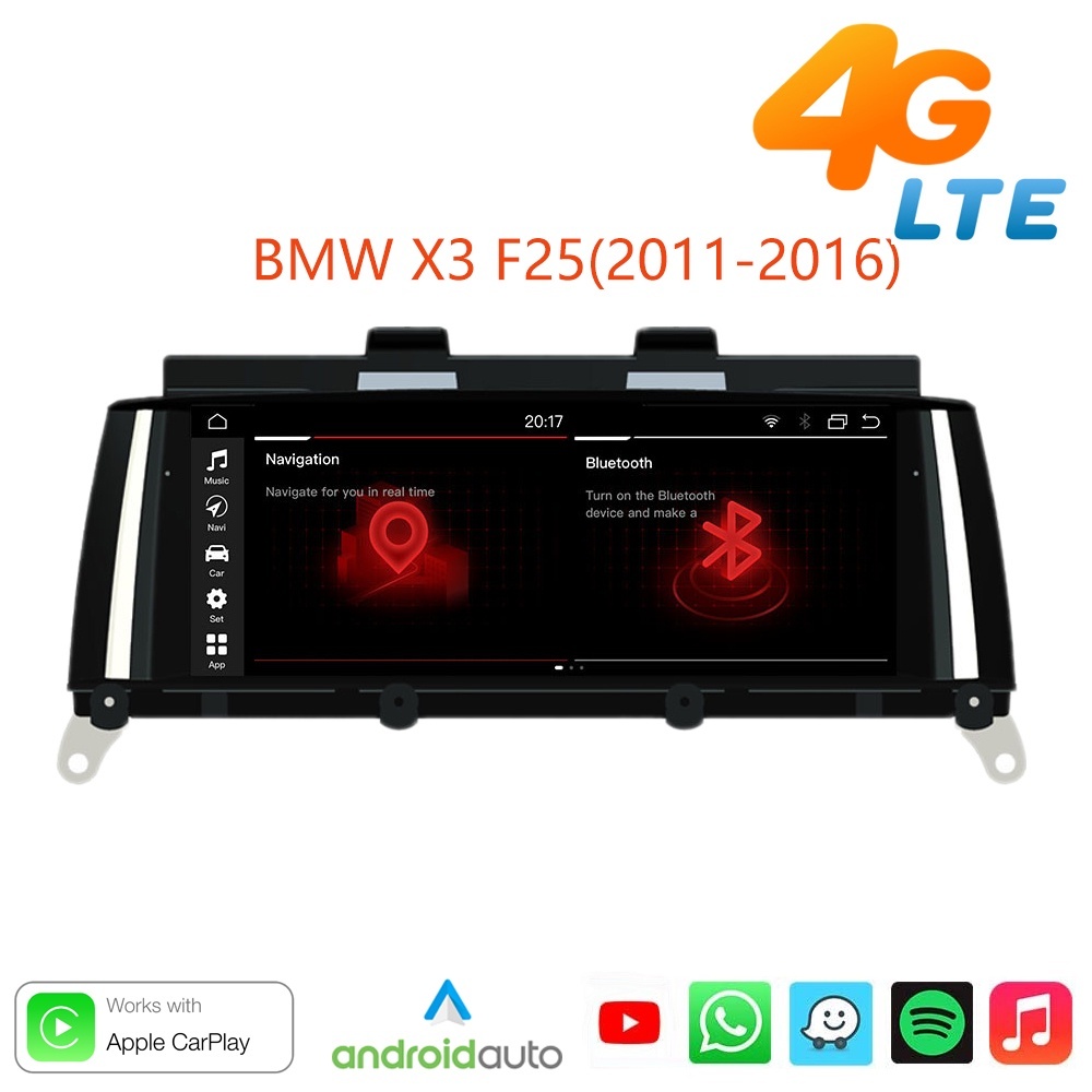 หน้าจอสัมผัส bmw รถอุปกรณ์เสริม android playerunit monitor บลูทูธ gps วิดีโอวิทยุ carplay android au