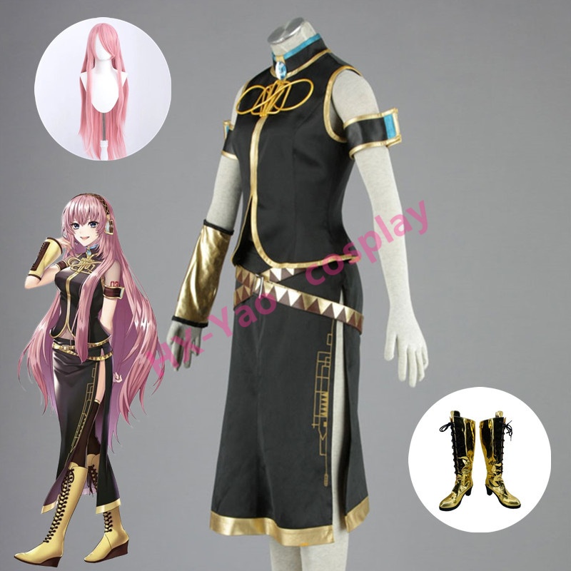 【HX-YAO】Hatsune Miku cosplay Anime costume Megurine Luka คอสเพลย์เกมโชว์เครื่องแต่งกาย