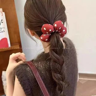 ดอกไม้ Scrunchy Hair Tie ยืดหยุ่นสูงทนทานยางรัดผม