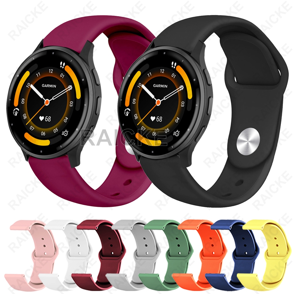 สายรัดข้อมือยางสาย Silione แบบนุ่มสําหรับผู้เบิกทาง Garmin 265S / 265S Music / 255S / Venu 3S / Venu 2s / Vivomove 3S / Vivoactive 4S