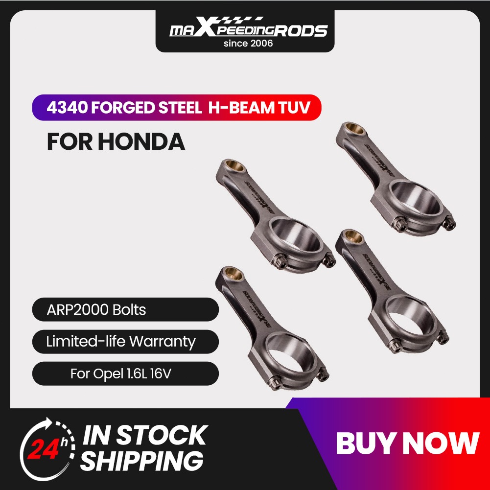 【K24】ก้านสูบฟอร์จ H-Beam พร้อมน็อต ARP L19 สำหรับ Honda / Acura K24 K24A1 K24A2 K24A4 K24A8 2.4L เคร