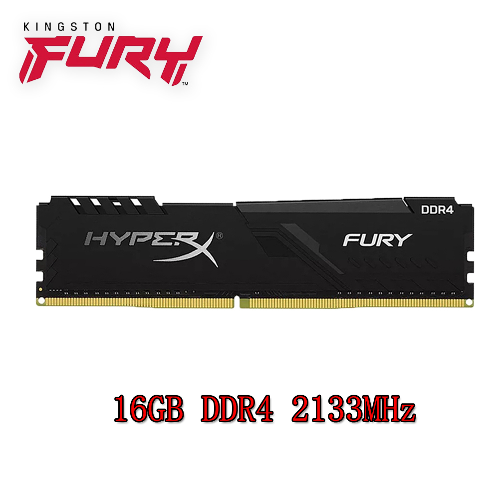 Kingston HyperX Fury DDR4 RAM 16GB DDR4 2133MHz HX421C14FB3/16 หน่วยความจําเดสก์ท็อปคอมพิวเตอร์พีซี 