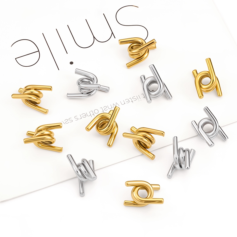 ลูกปัดสแตนเลส diy เครื่องประดับสร้อยคอสร้อยข้อมืออุปกรณ์เสริมจี้ Kink ทอง 18k