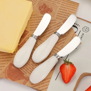MBB 🔪มีดเนยเซรามิกและสแตนเลส🔪 - ดีไซน์สีขาวเหมาะสําหรับการทาเนย🧈