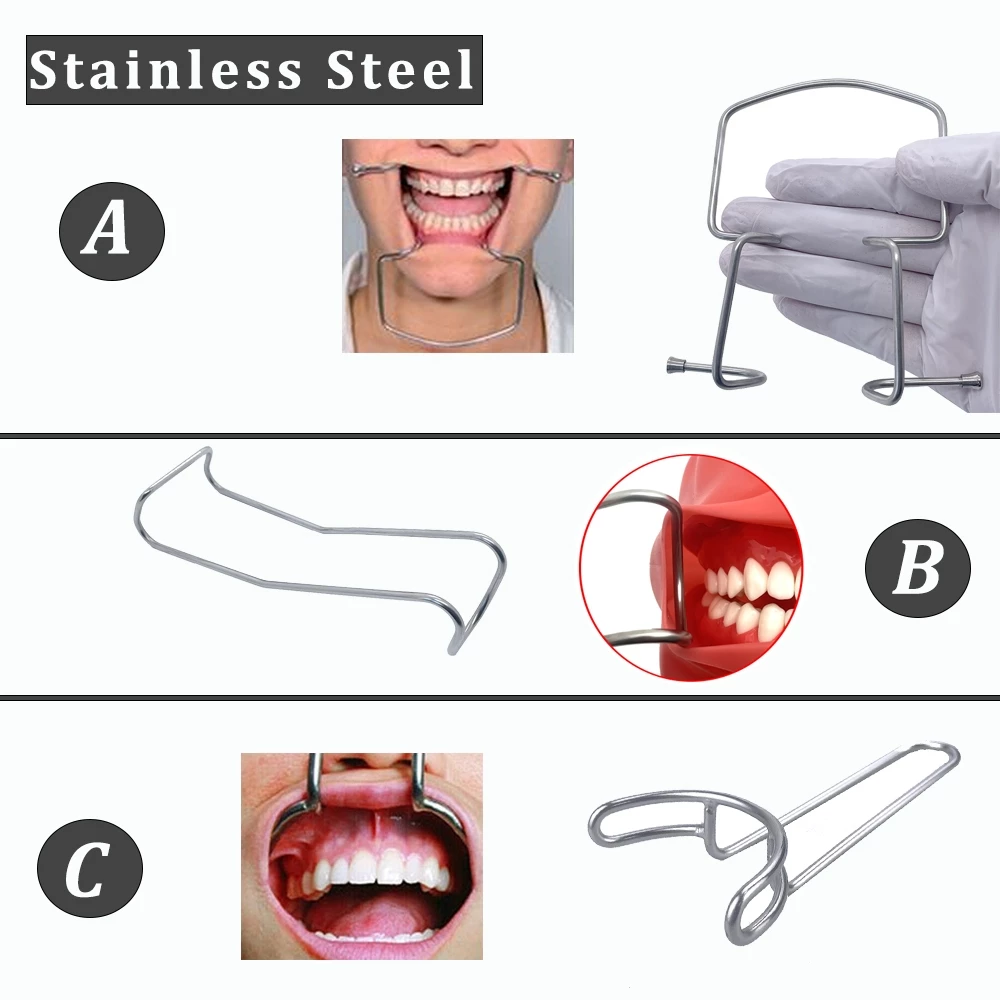 1 ชิ้นทันตกรรมปากขยาย Lip Retractor Intraoral Cheek สแตนเลส Retractor วัสดุทันตกรรมเกินไป