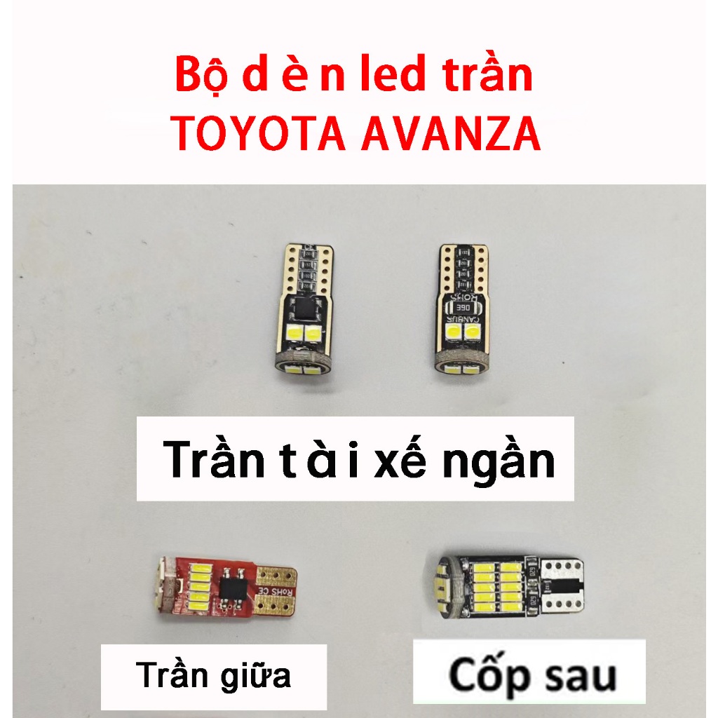ชุดไฟเพดาน LED Toyota Avanza 2022 2023 2024 LED โคมไฟเพดานภายใน T10 และ LED โคมไฟเพดานด้านหลัง Avanz