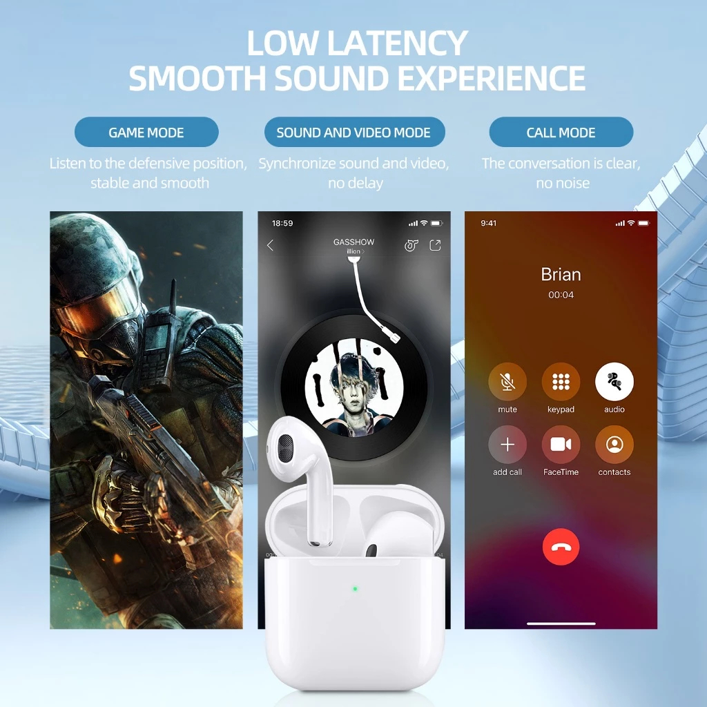 PANDA หูฟังบลูทูธ การเชื่อมต่อไร้สายที่รวดเร็ว การควบคุมแบบสัมผัสอัจฉริยะ การเชื่อมต่อการนอนหลับและการ