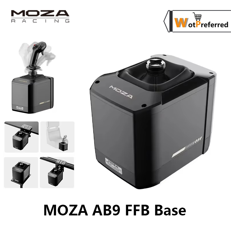 Moza AB9 FFB Base Moza AB9 ฐานล้อสําหรับ Flight Sim 12Nm ตัวเลือกการติดตั้งหลายตัวเข้ากันได้กับหลัก 