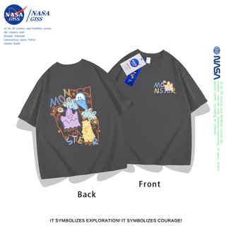 NASA เสื้อยืดหญิงชาย สไตล์เกาหลี เสื้อ summer ลายสองด้านน่ารัก เสื้อยืด cotton คอกลม ทรงหลวม ระบายอากาศ