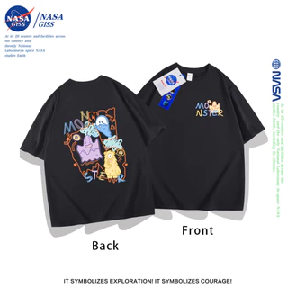 NASA เสื้อยืดหญิงชาย สไตล์เกาหลี เสื้อ summer ลายสองด้านน่ารัก เสื้อยืด cotton คอกลม ทรงหลวม ระบายอากาศ
