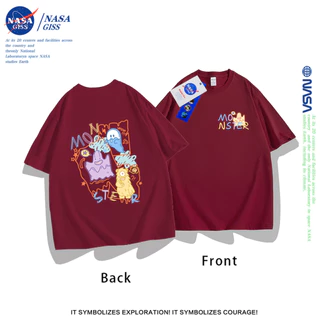 NASA เสื้อยืดหญิงชาย สไตล์เกาหลี เสื้อ summer ลายสองด้านน่ารัก เสื้อยืด cotton คอกลม ทรงหลวม ระบายอากาศ