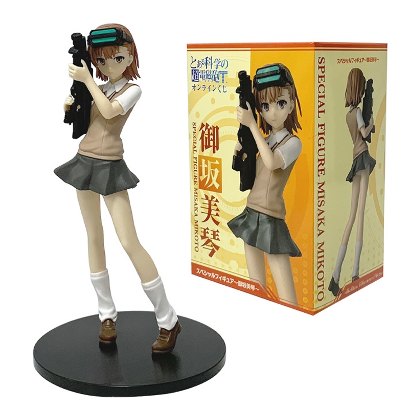 17 ซม.A Certain วิทยาศาสตร์ Railgun อะนิเมะรูปชุดนักเรียน Misaka Mikoto รูปปั้นคอลเลกชัน PVC ตัวเลขการกระทําตุ๊กตาของเล่น