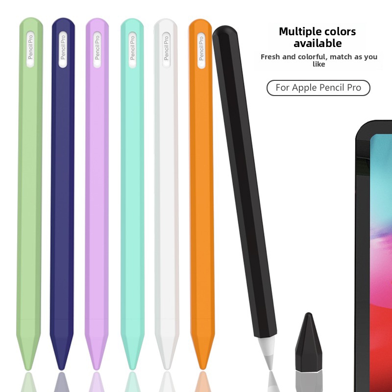 เคสซิลิโคนหลายสีสําหรับ apple pencil pro 2nd ป้องกันกันลื่น ipad ปากกาสไตลัสปลอกปลาย