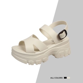New Fashion sandals 7cm Height Wedges cross Strap with Buckle Casual sandal for Women Add +1SIZE