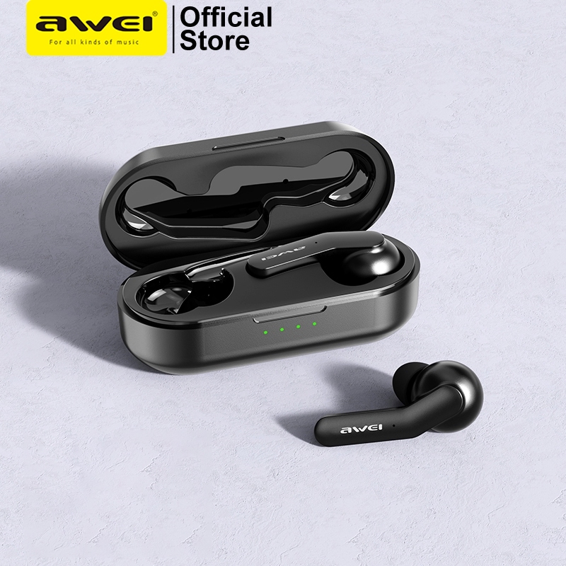 Awei T10C หูฟังบลูทูธไร้สาย TWS Bluetooth Earphone เสียงเบสหนัก ด้วยไมโครโฟนมีไมค์