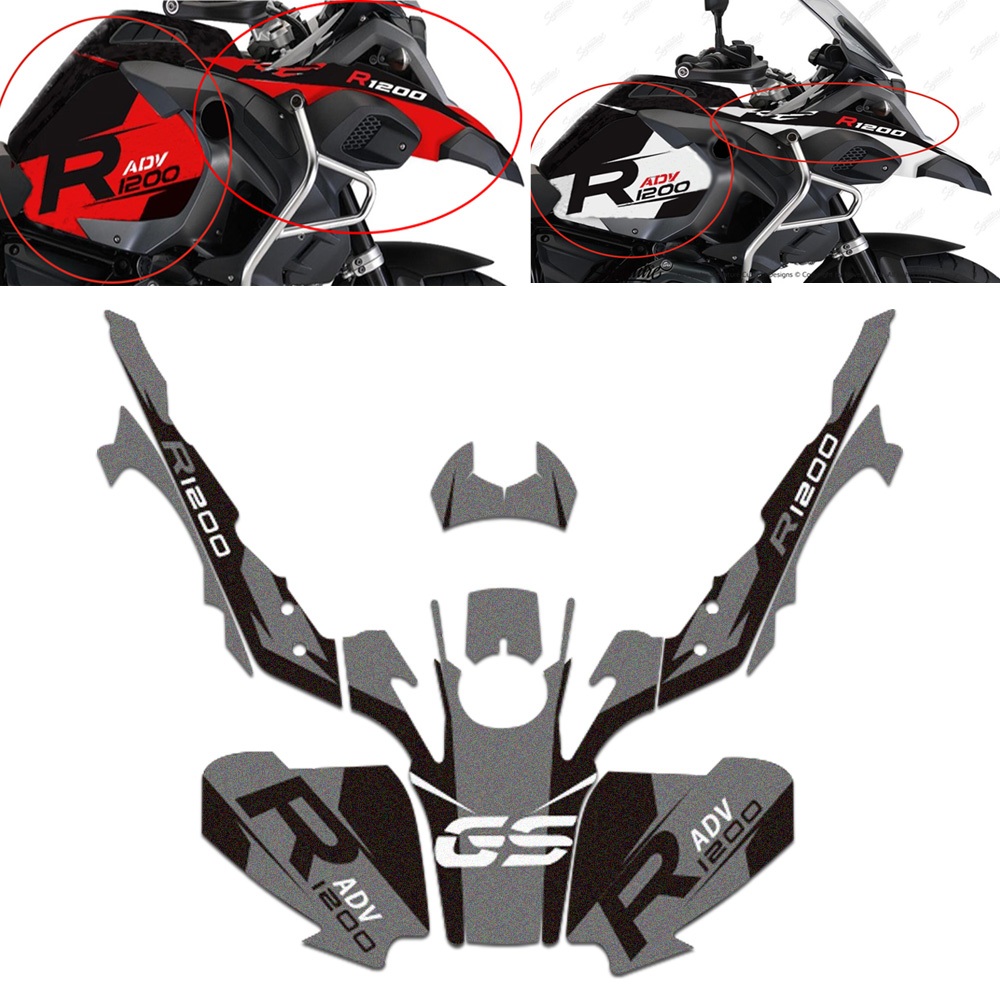 สําหรับ BMW R1200GS ADV R 1200 GS ADV 2014-2017 รถจักรยานยนต์ถังน้ํามันเชื้อเพลิง body สะท้อนแสงกันน้ําป้องกันรูปลอกตกแต่งสติกเกอร์