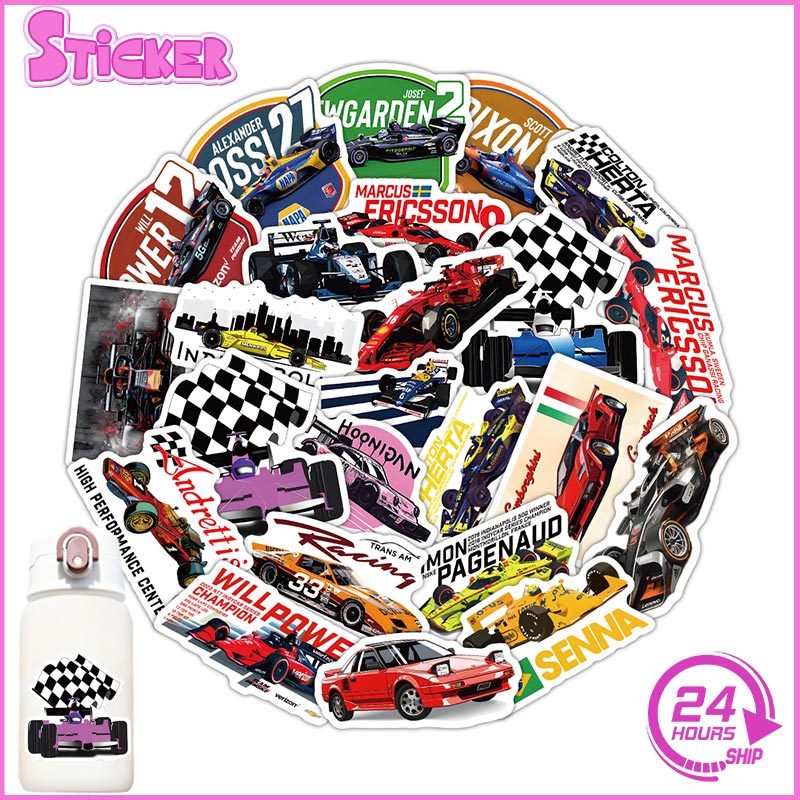 62 ชิ้น JDM Racing Cars สติกเกอร์ PVC Supercar Diy กระเป๋าเดินทางแล็ปท็อปสติกเกอร์โทรศัพท์