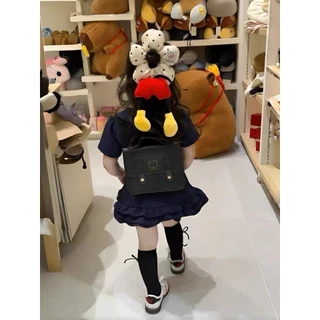 🧸 ส่งจากไทย🧸สไตล์เกาหลี ชุดเด็กผู้หญิง Hellokitty Polo ฝ้าย ชุดเจ้าหญิง ชุดเด็กผู้หญิงฤดูร้อน 1-9ปี ดำ ชุดดําเด็ก