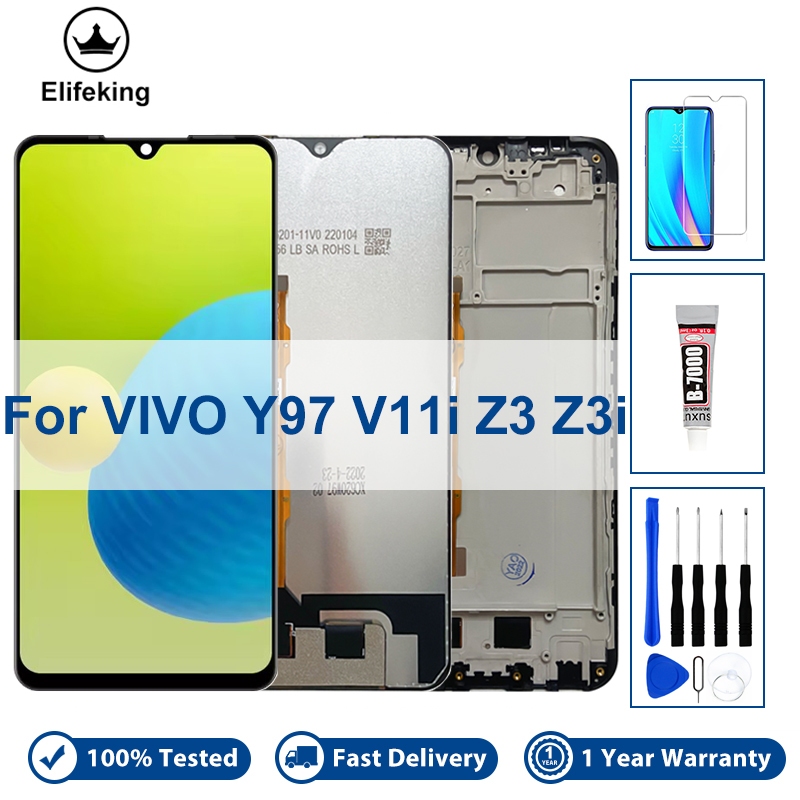 6.3 "LCD สําหรับ VIVO Y97 V11i Z3 Z3i จอแสดงผล Touch Screen Digitizer Assembly เปลี่ยนไม่มี Dead Pix