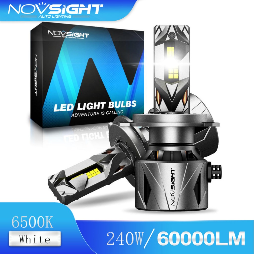 Novsight ความสว่างสูง Series N97 240W 60000LM ไฟหน้ารถ LED H11  6500K Plug and Play 2 ชิ้นพร้อม canb